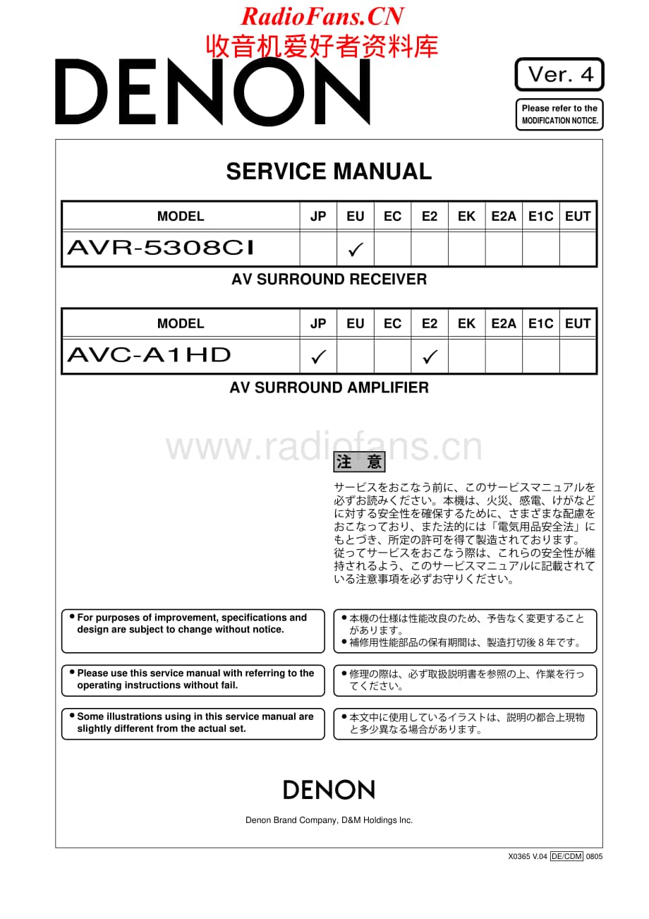 Denon-AVCA1HD-avr-sm维修电路原理图.pdf_第1页