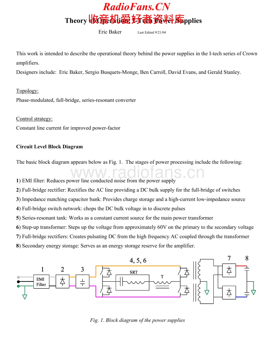 Crown-IT4000-pwr-sm维修电路原理图.pdf_第1页