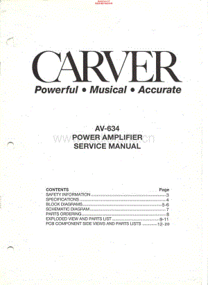 Carver-AV634-pwr-sm维修电路原理图.pdf
