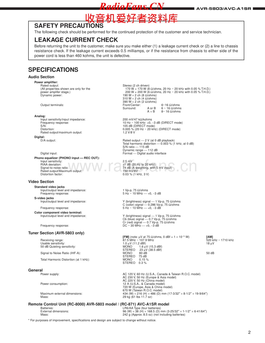 Denon-AVCA1SR-avr-sm维修电路原理图.pdf_第2页