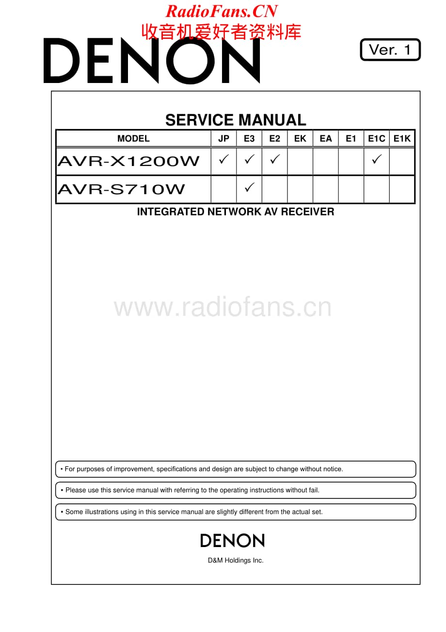 Denon-AVRS710W-avr-sm维修电路原理图.pdf_第1页