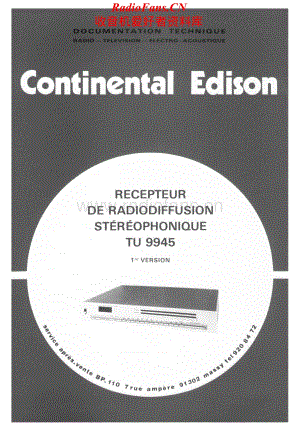 Continental-TU9945-tun-sm维修电路原理图.pdf