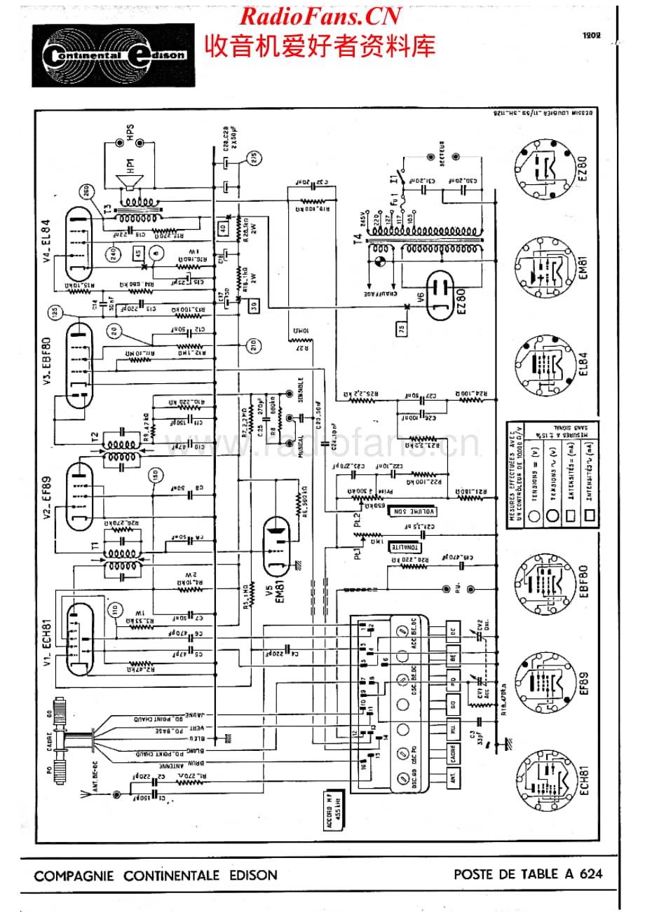 Continental-A624-rec-sch维修电路原理图.pdf_第1页