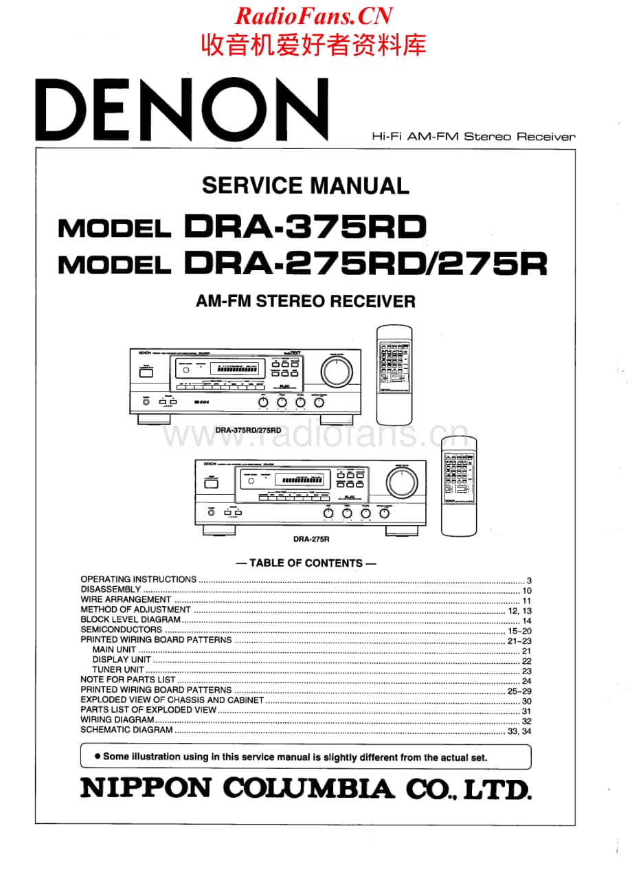 Denon-DRA375RD-rec-sm维修电路原理图.pdf_第1页