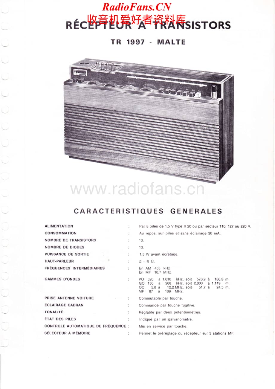 Continental-TR1997-rec-sch维修电路原理图.pdf_第1页