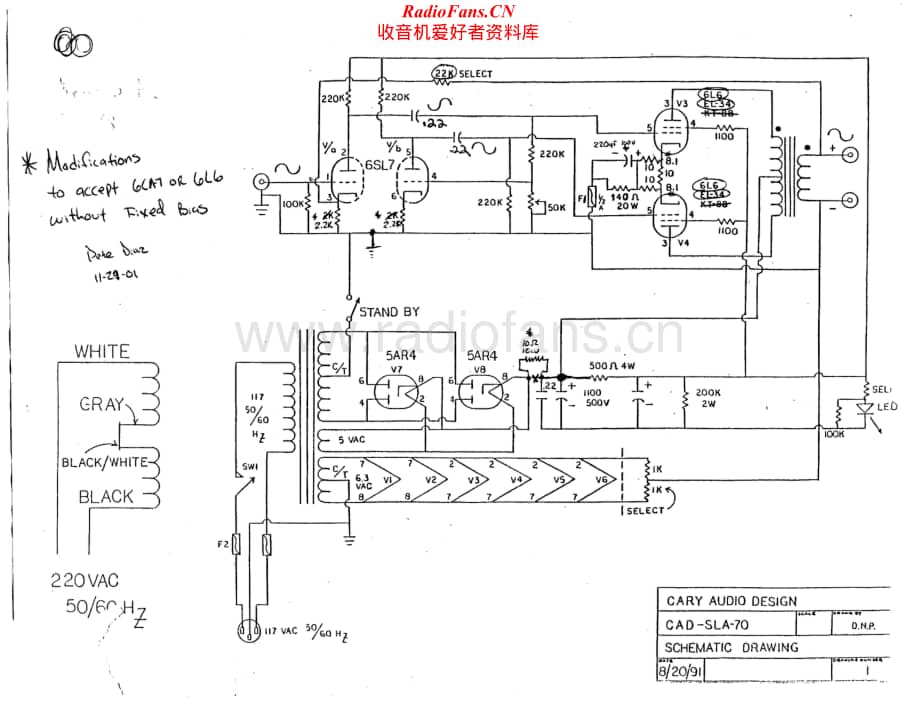 CaryAudioDesign-SLA70-pwr-sch维修电路原理图.pdf_第1页