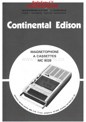 Continental-MC8026-tape-sm维修电路原理图.pdf