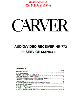 Carver-HR772-rec-sm维修电路原理图.pdf