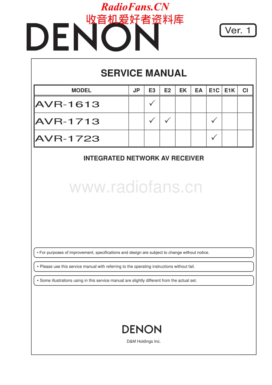 Denon-AVR1713-avr-sm维修电路原理图.pdf_第1页
