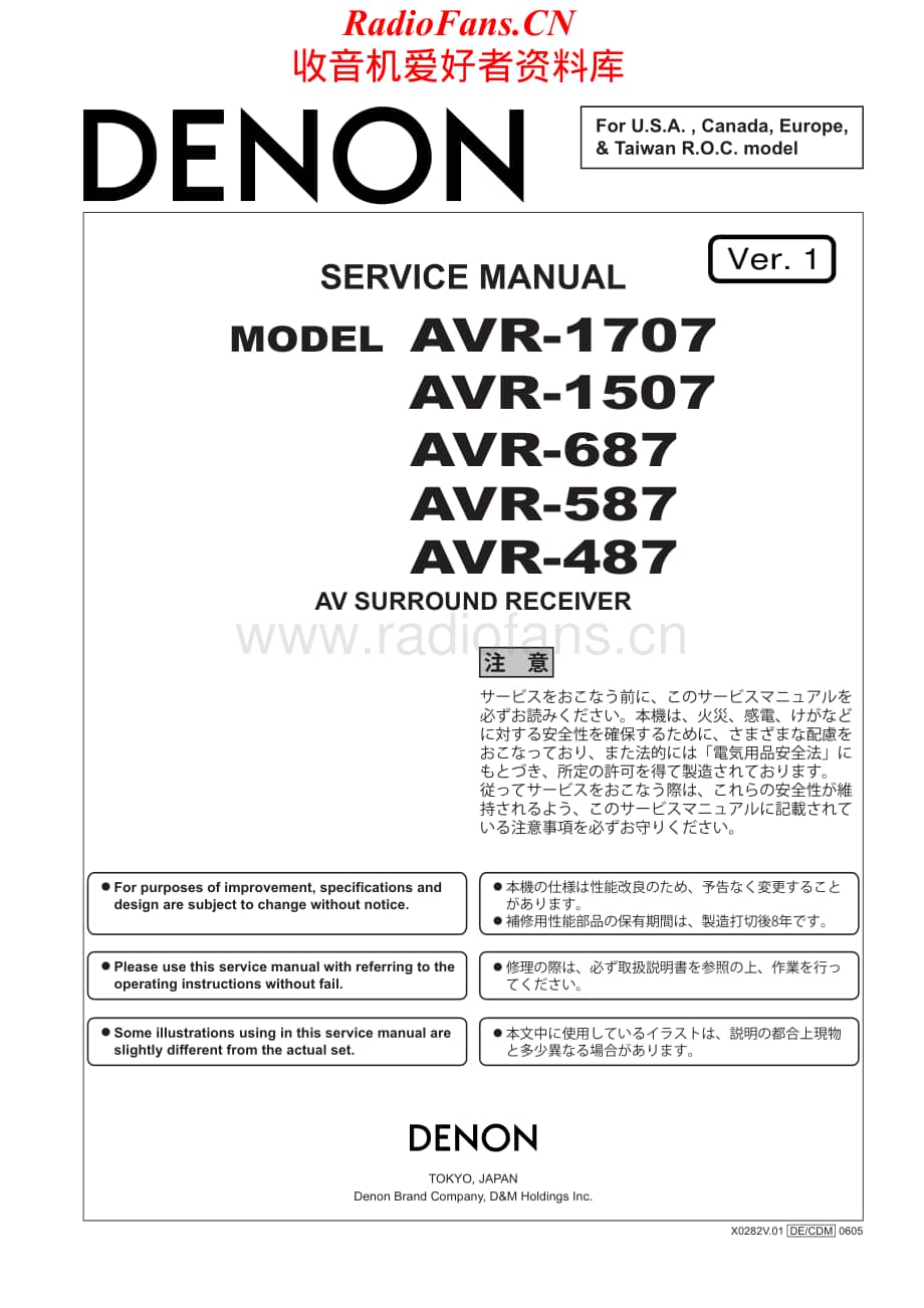 Denon-AVR1507-avr-sm维修电路原理图.pdf_第1页