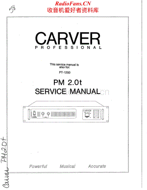 Carver-PM2.0T1250-pwr-sm维修电路原理图.pdf