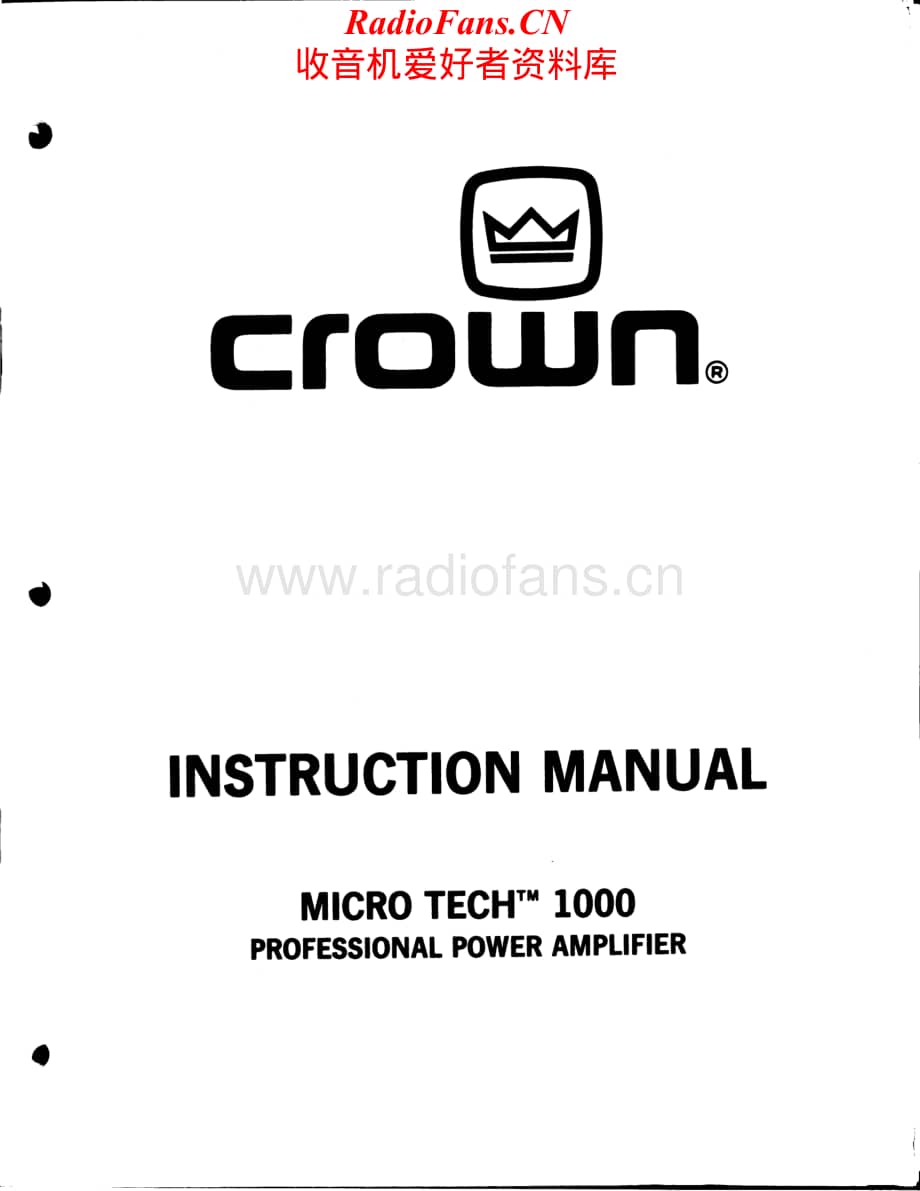 Crown-MicroTech1000-pwr-sm维修电路原理图.pdf_第1页