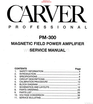 Carver-PM300-pwr-sch维修电路原理图.pdf