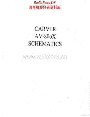 Carver-AV806X-pwr-sch维修电路原理图.pdf