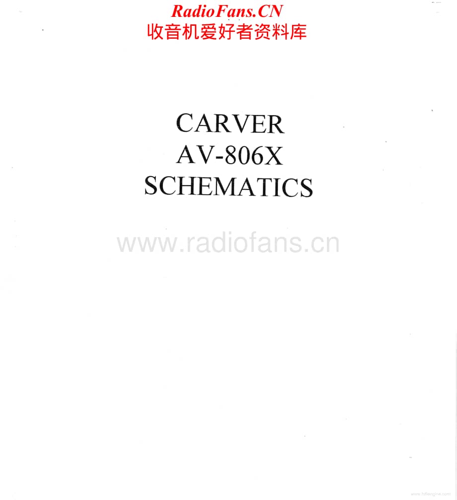 Carver-AV806X-pwr-sch维修电路原理图.pdf_第1页