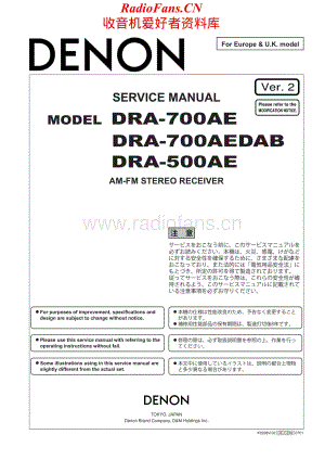 Denon-DRA700AE-rec-sm维修电路原理图.pdf