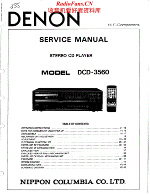 Denon-DCD3560-cd-sm维修电路原理图.pdf