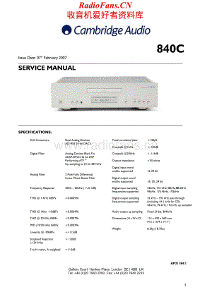 Cambridge-840C-cd-sm维修电路原理图.pdf