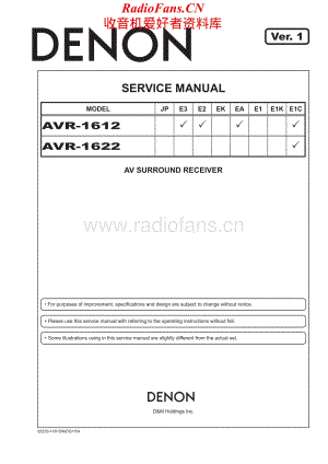 Denon-AVR1622-avr-sm维修电路原理图.pdf