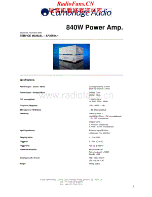 Cambridge-840W-pwr-sm维修电路原理图.pdf