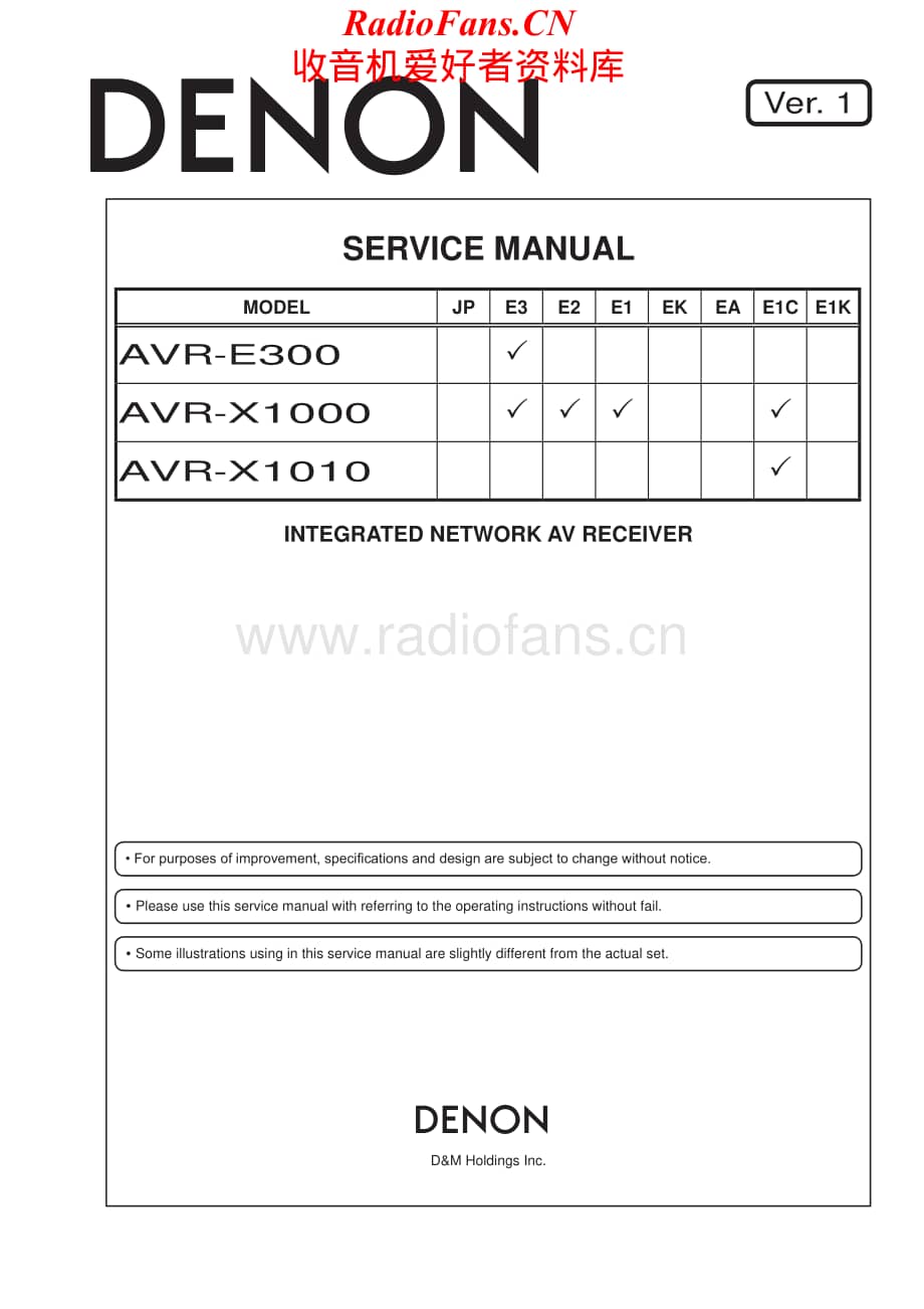Denon-AVRE300-avr-sm维修电路原理图.pdf_第1页