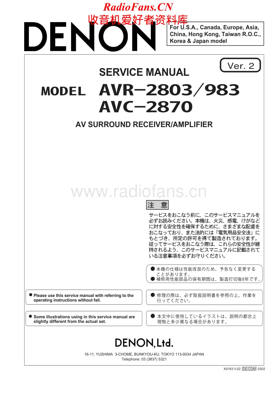 Denon-AVC2870-avr-sm维修电路原理图.pdf_第1页