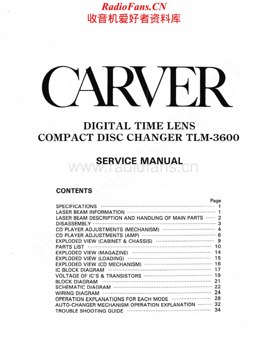 Carver-TLM3600-cd-sm维修电路原理图.pdf_第2页