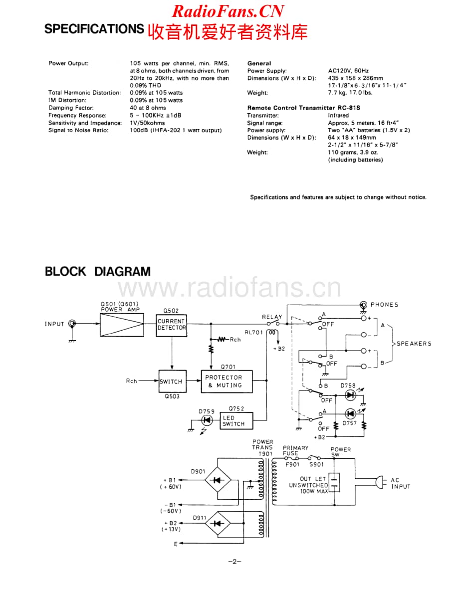 Onkyo-M5130-pwr-sm维修电路原理图.pdf_第2页
