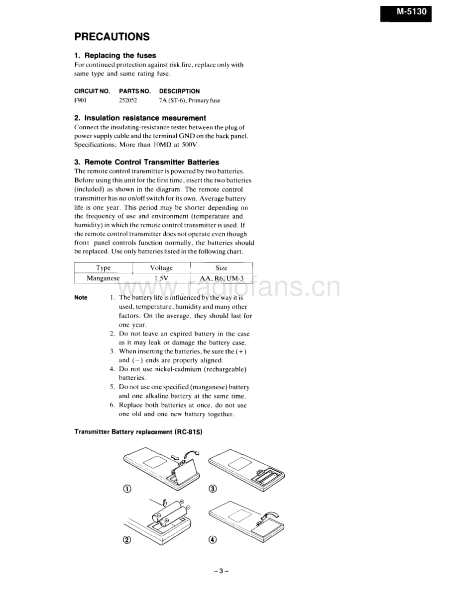 Onkyo-M5130-pwr-sm维修电路原理图.pdf_第3页