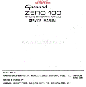 Garrard-Zero100-tt-sm维修电路原理图.pdf