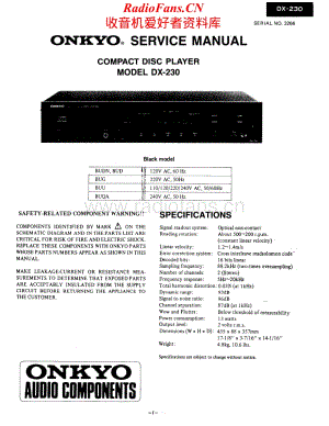 Onkyo-DX230-cd-sm维修电路原理图.pdf
