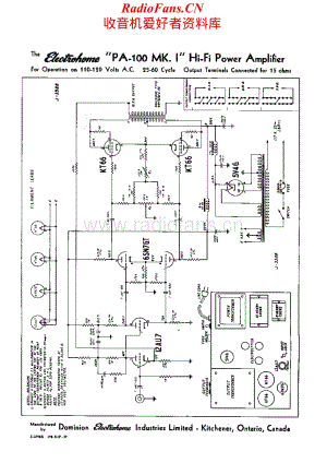 Electrohome-PA100-pwr-sch维修电路原理图.pdf