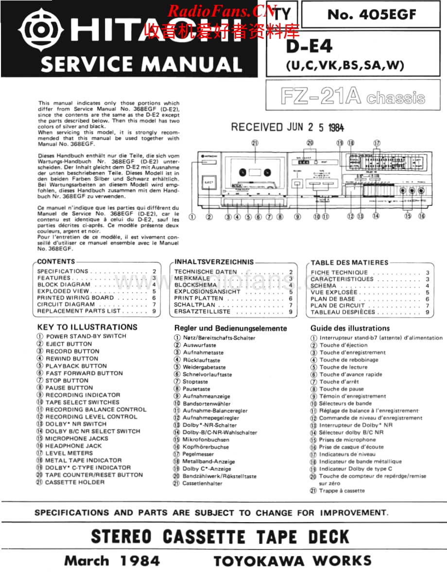Hitachi-DE4-tape-sm维修电路原理图.pdf_第1页