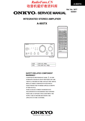 Onkyo-A905TX-int-sm维修电路原理图.pdf