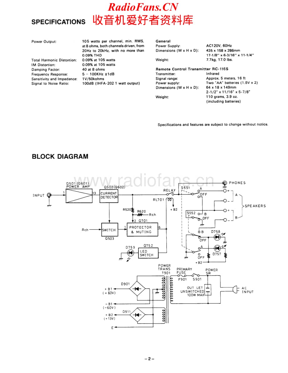 Onkyo-M5140P-pwr-sm维修电路原理图.pdf_第2页