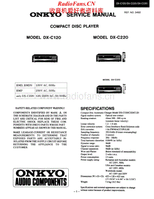 Onkyo-DXC220-cd-sm维修电路原理图.pdf