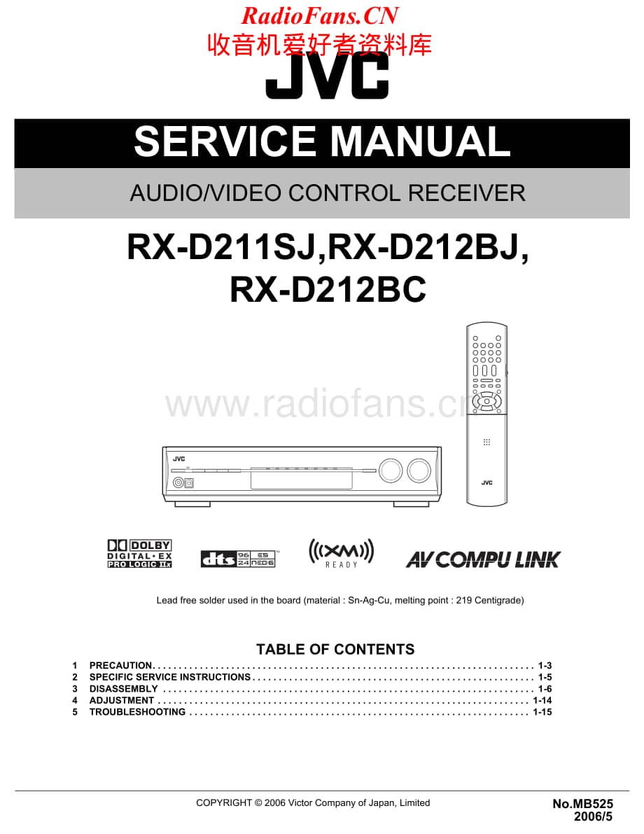 JVC-RXD211S-avr-sch维修电路原理图.pdf_第1页
