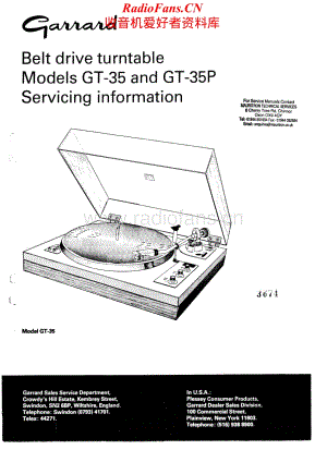 Garrard-GT35P-tt-sm维修电路原理图.pdf