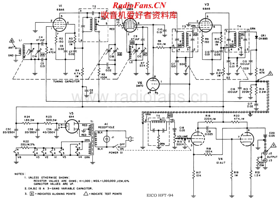 Eico-HFT94-tun-sch维修电路原理图.pdf_第1页