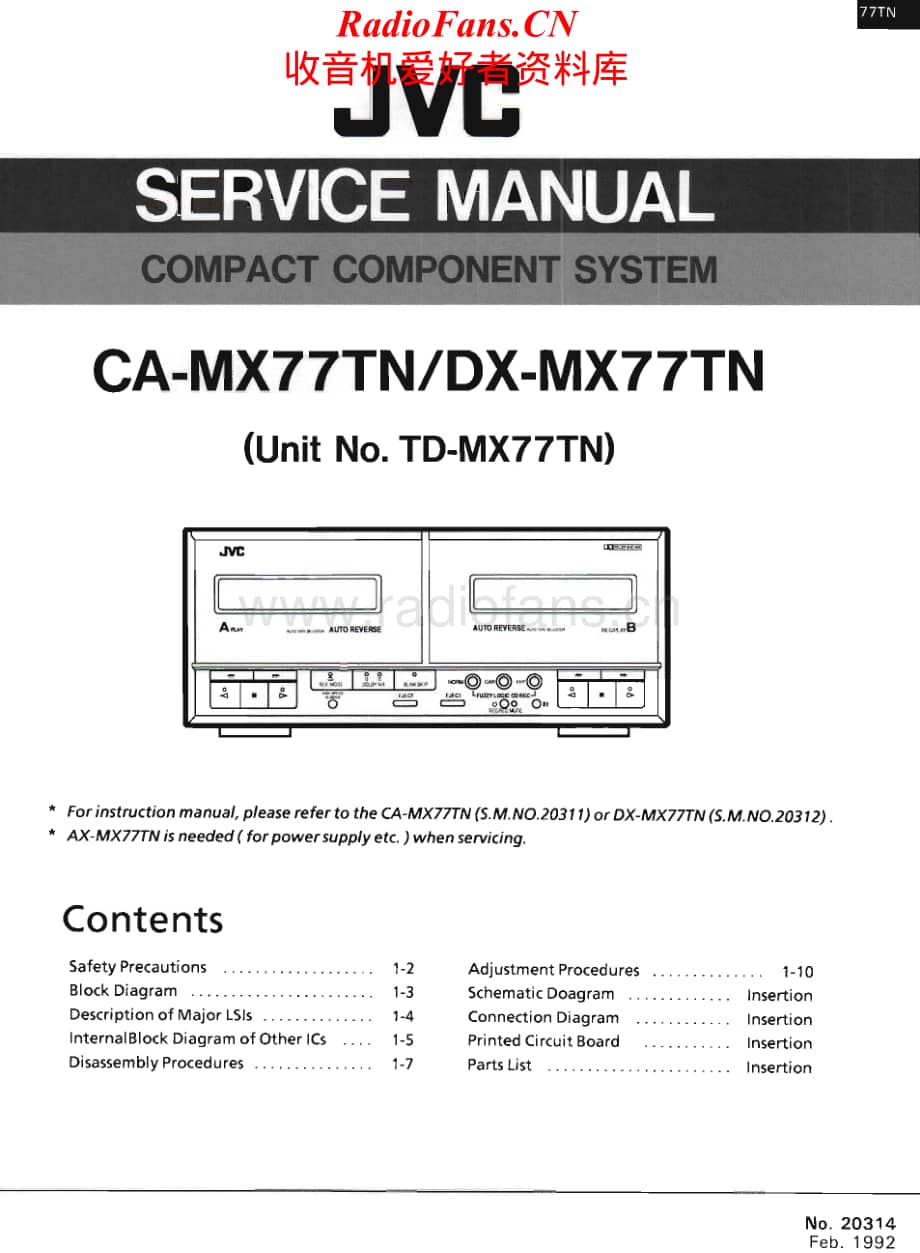 JVC-DXMX77TN-cs-sm维修电路原理图.pdf_第1页