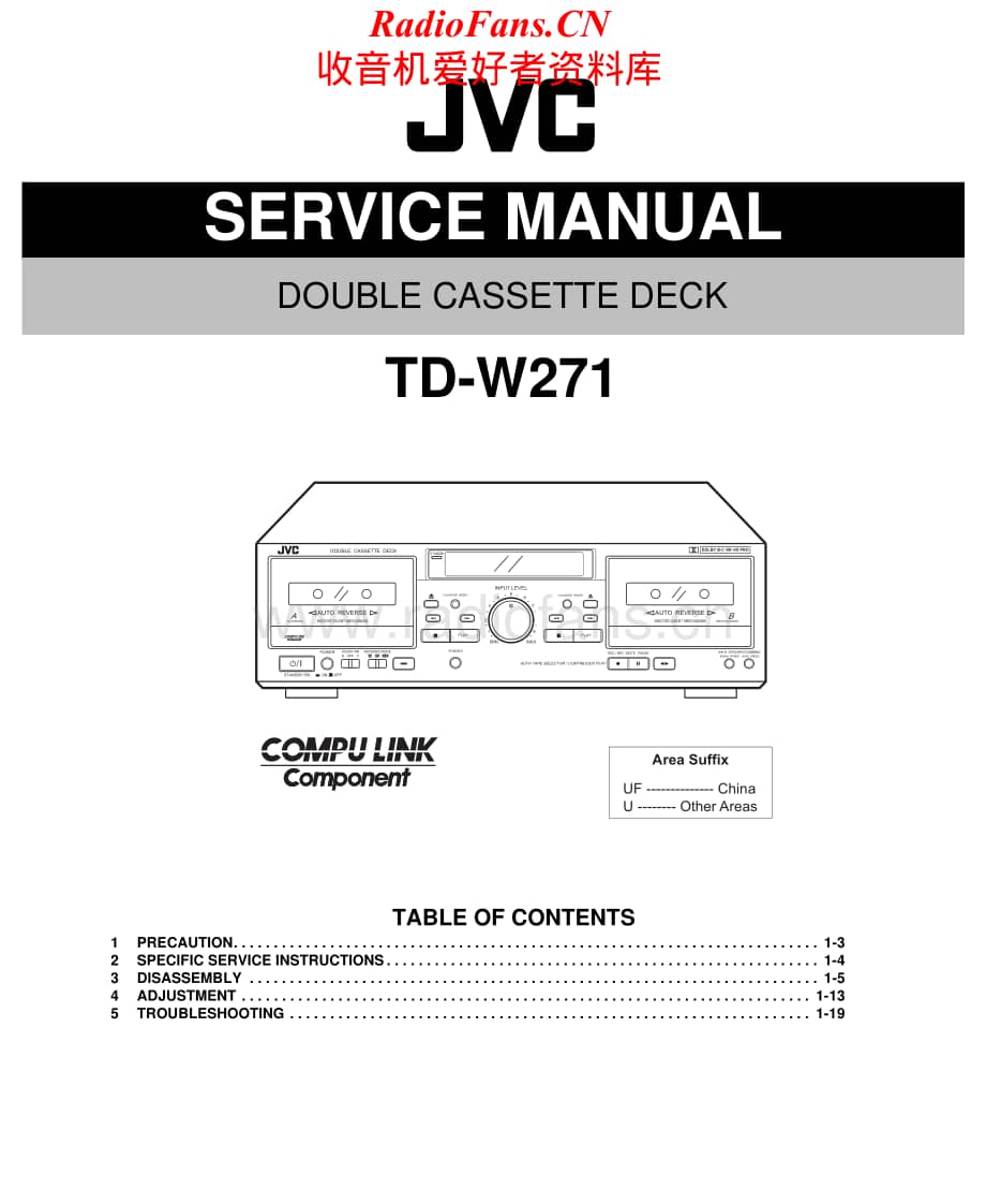 JVC-TDW271-tape-sm维修电路原理图.pdf_第1页