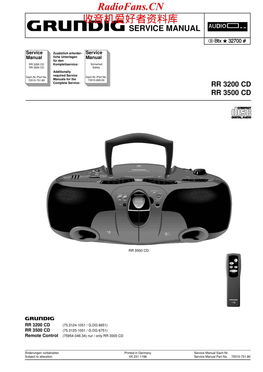 Grundig-RR3200CD-tr-sm维修电路原理图.pdf_第1页