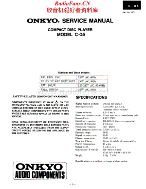 Onkyo-C05-cd-sm维修电路原理图.pdf