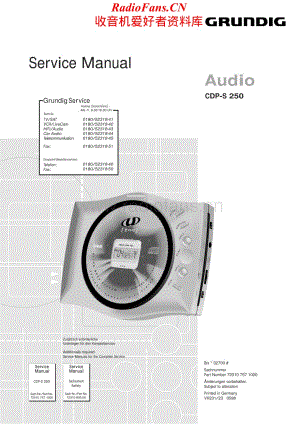 Grundig-CDPS250-cd-sm维修电路原理图.pdf