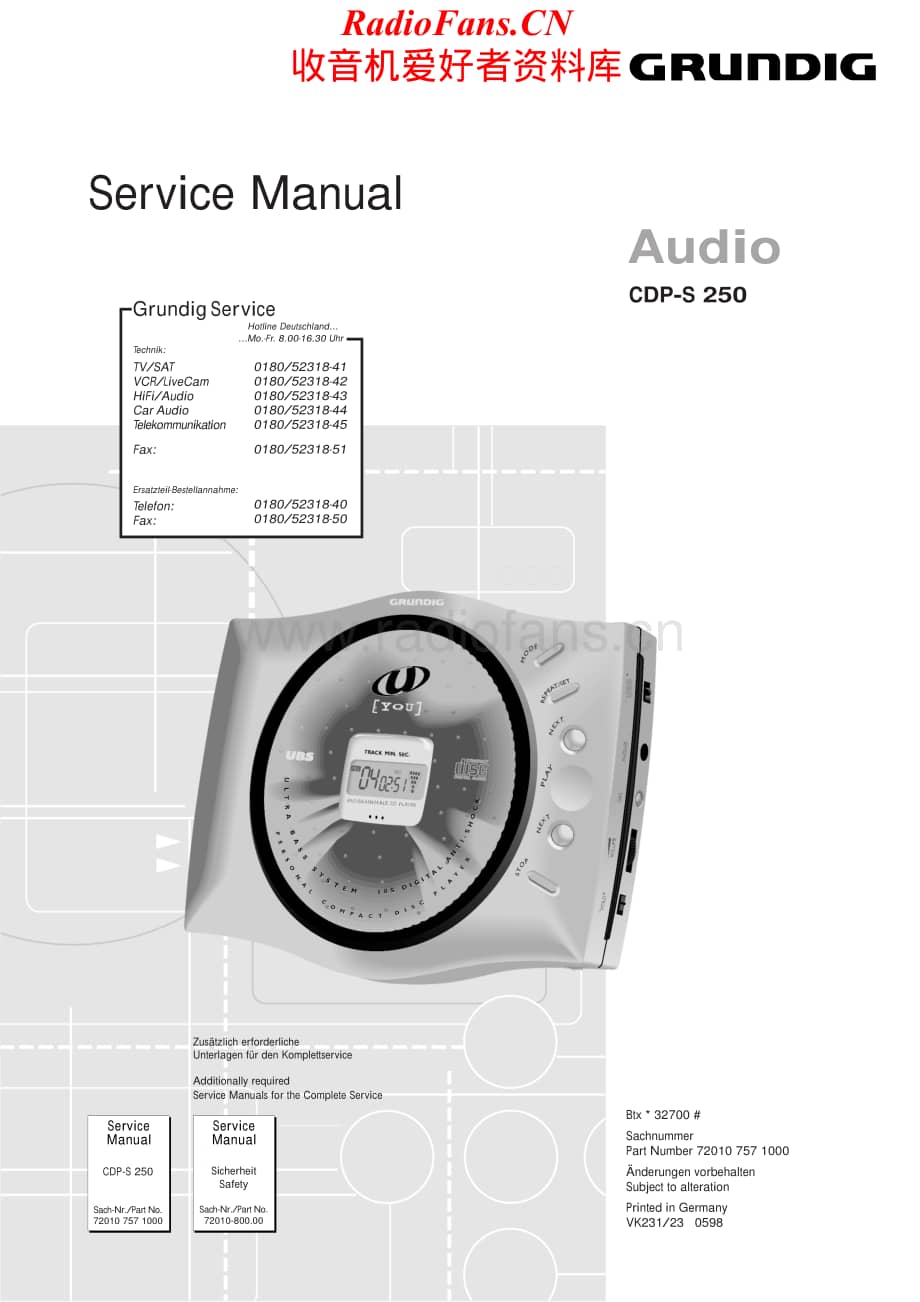 Grundig-CDPS250-cd-sm维修电路原理图.pdf_第1页