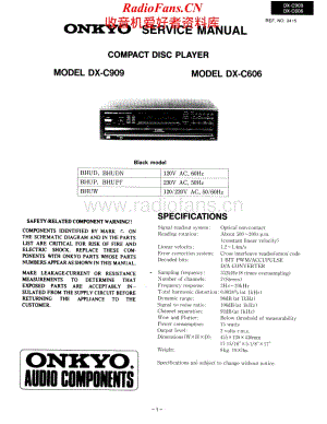 Onkyo-DXC606-cd-sm维修电路原理图.pdf