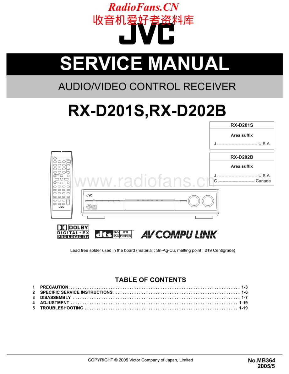 JVC-RXD202B-avr-sch维修电路原理图.pdf_第1页