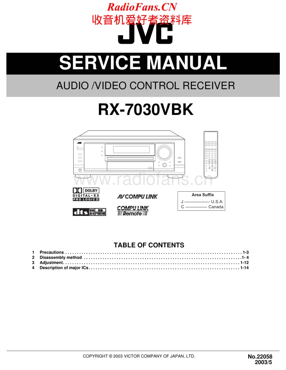JVC-RX7030VBK-avr-sm维修电路原理图.pdf_第1页