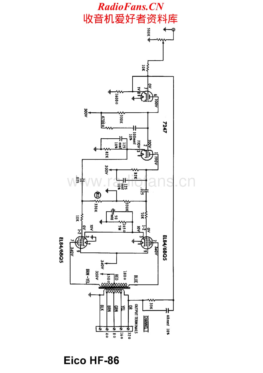 Eico-HF86-pwr-sch维修电路原理图.pdf_第1页