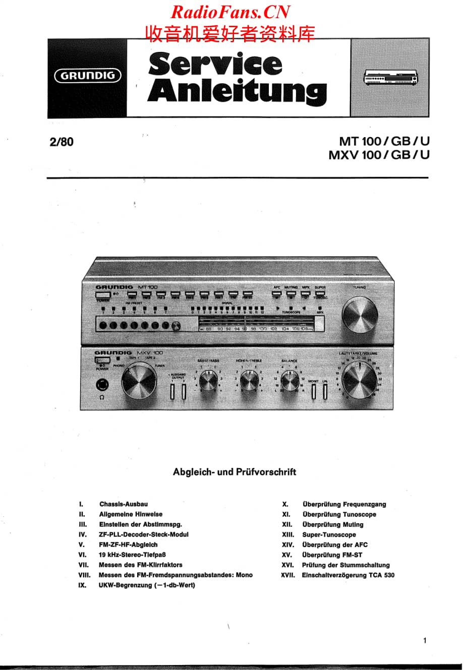 Grundig-MXV100-pre-sm维修电路原理图.pdf_第1页